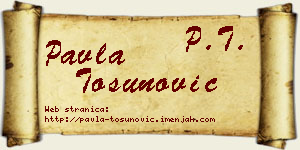 Pavla Tosunović vizit kartica